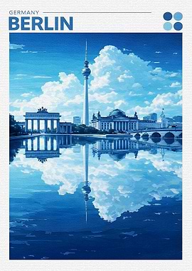 Berlin Cityscape with Reflection