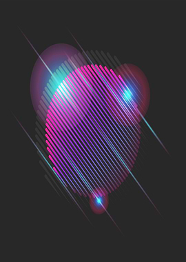 Abstract Neon Geometric Shapes