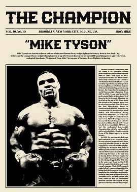 Mike Tyson 'The Champion' Poster