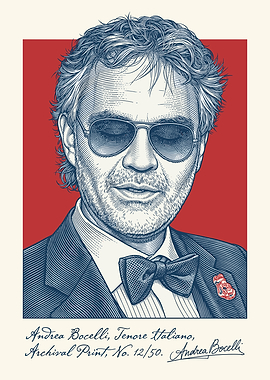 Andrea Bocelli Tenore Italiano Portrait