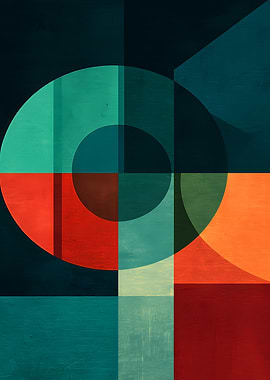 Geometric Abstract Circles and Rectangles