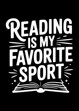 Reading is my favorite sport text art