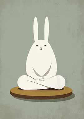 Meditating White Rabbit