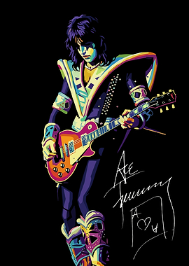 Ace Frehley Pop Art Guitarist