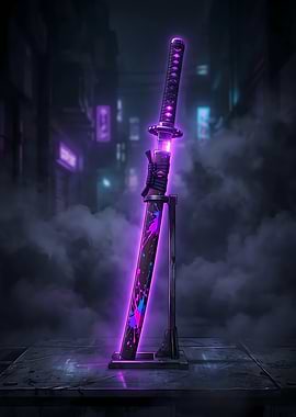 Cyberpunk Katana on Display