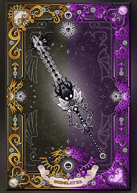Dark Fantasy Keyblade with Ornate Border