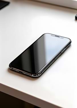 Modern Smartphone on White Surface