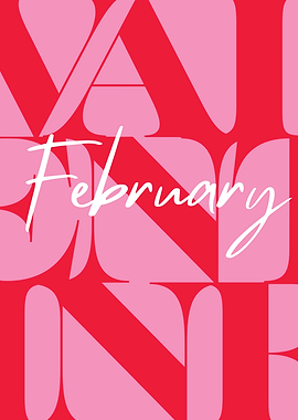 February Valentine's Day Text Art