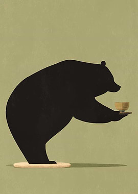 Bear Serving Tea