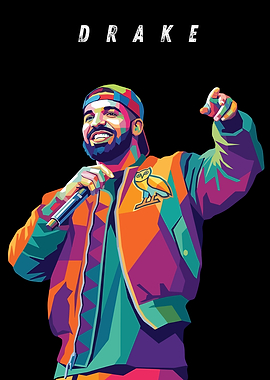 Drake Pop Art Portrait