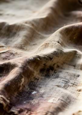 Textured Fabric with Natural Dye Stains
