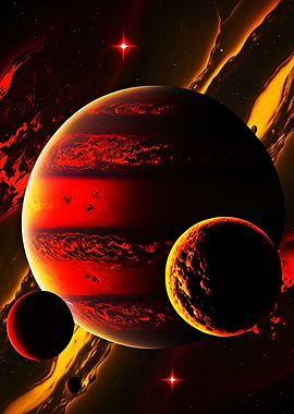 Fiery Planets in Deep Space