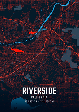 Riverside California City Map