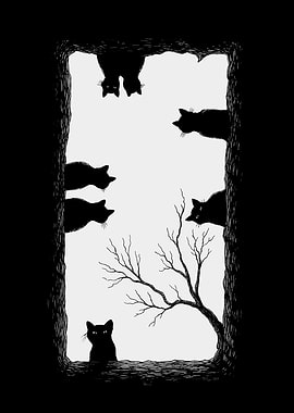 Black Cats in a Tree