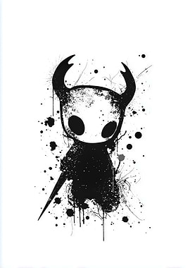 Hollow Knight Ink Splatter Art