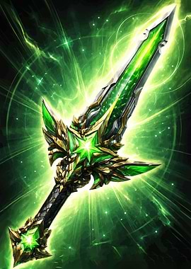Enchanted Green Sword