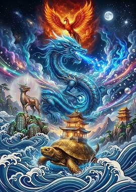 Mythical Creatures in Cosmic Landscape