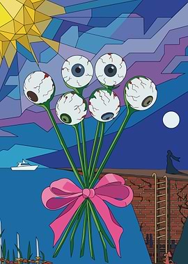 Surealism Bouquet of Eyeballs