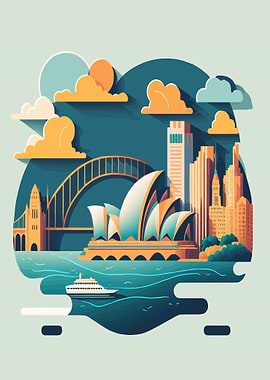 Sydney Opera House and Harbour Bridge