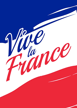 Vive la France text art