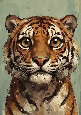 Close-up Portrait of a Tiger