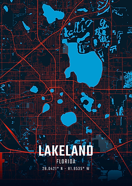 Lakeland Florida City Map