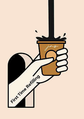First Time Refilling Coffee Cup