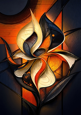 Abstract Floral Sculpture