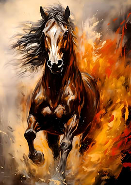 Fiery Horse Galloping