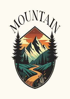 Mountain Landscape Emblem
