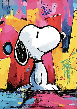 Snoopy smile Pop Art Painting