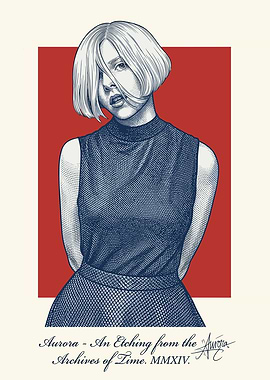 Aurora Etching Portrait