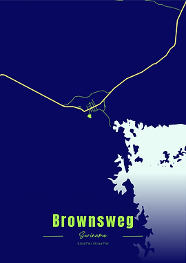 Brownsweg Suriname Map