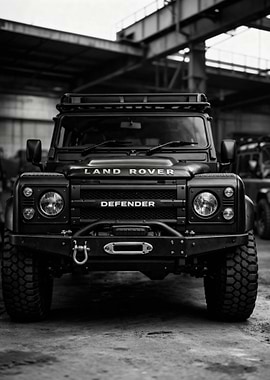 Black Land Rover Defender