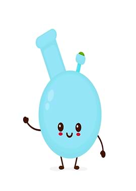Cute Cartoon Bong Waving