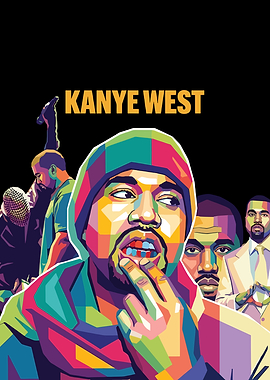 Kanye West Pop Art Portrait