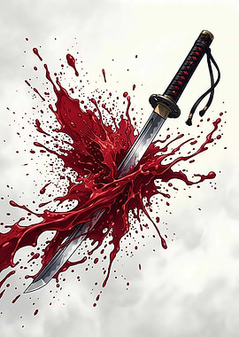 Bloody Katana in Explosion