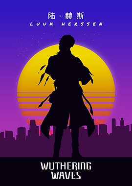 Wuthering Waves Luuk Herssen Retro Poster