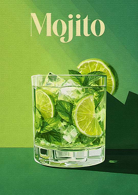 Mojito Cocktail Illustration
