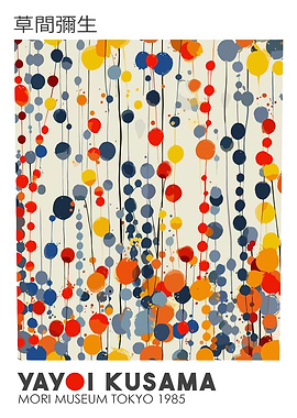 Yayoi Kusama Abstract Dots Poster