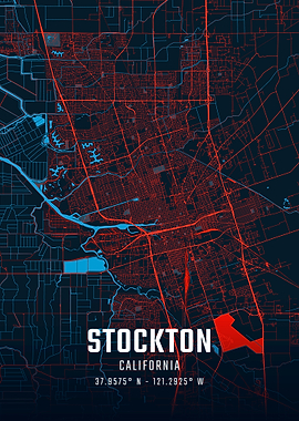 Stockton California City Map