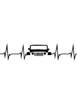 Jeep Heartbeat Graphic