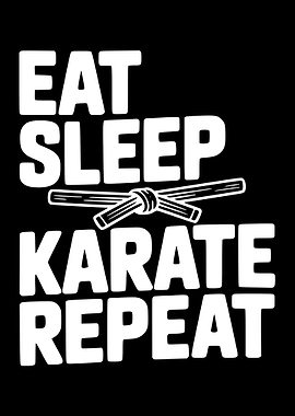 Eat Sleep Karate Repeat Graphic