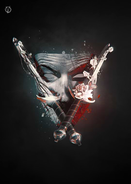 V for Vendetta Mask and Swords Movies Poster