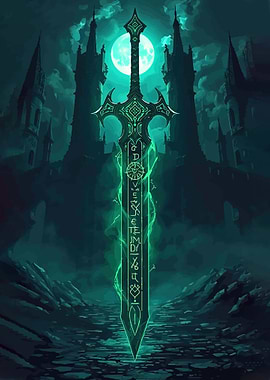 Enchanted Sword in Moonlight