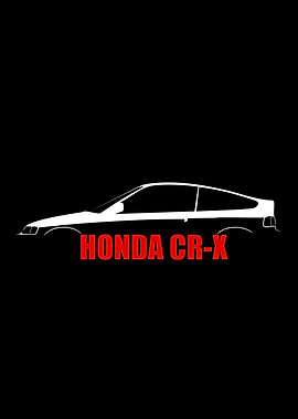 Honda CR-X Silhouette with Text