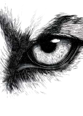 Intense Animal Eye Drawing