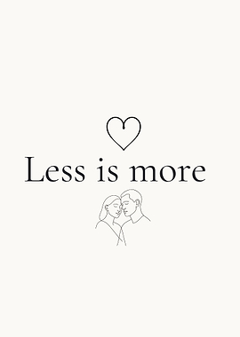 Less is More Couple Line Art