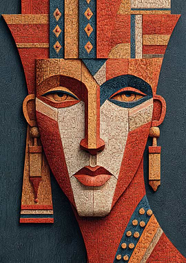Abstract Egyptian Queen Portrait