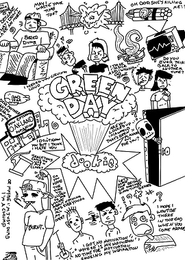 Green Day Dookie Album Art Inspired Doodle